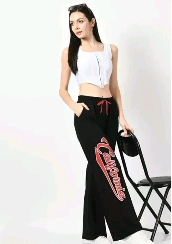 Neha Collection Elegant Black Cotton Solid Trousers For Women - 30