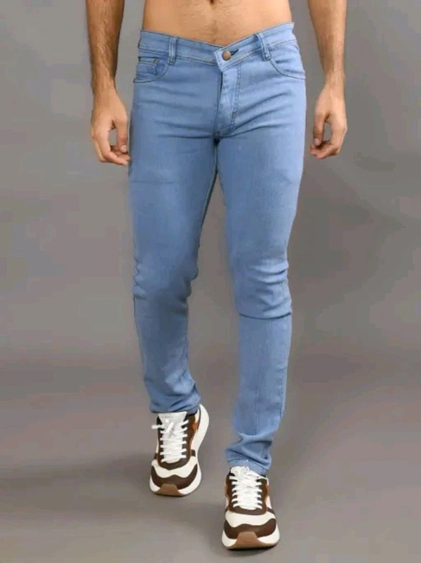 Neha Collection Men's Classic Blue Denim Jeans - 34, Light Blue