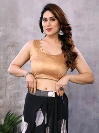 Neha Collection Black Ready To Wear Georgette Saree 