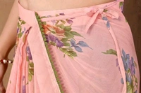 Neha Collection Floral Print Ready To Wear Georgette Saree With Blouse 