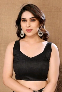 Neha Collection Black and White Ready To Wear Georgette Saree With Blouse 