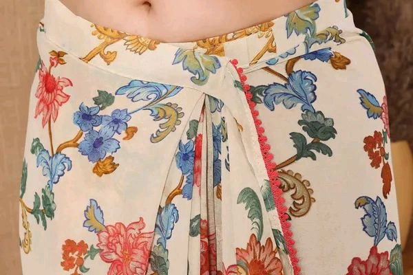 Neha Collection Ready To Wear Floral Print Georgette Saree With Blouse 