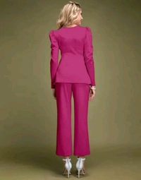 Neha Collection Pink Women Top and Bottom Co-Ords Set with Long Sleeves - M