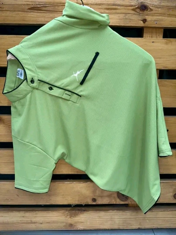 N C Half Sleeve Cotton T-shirt for Men - L, Turquoise