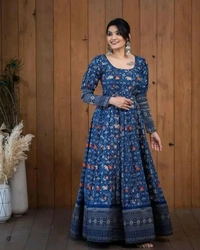Neha Collection Georgette Gown For Women  - XL