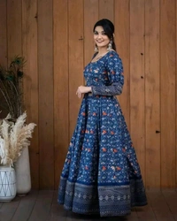 Neha Collection Georgette Gown For Women  - XL