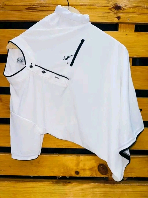 N C Half Sleeve Cotton T-shirt for Men - L, White