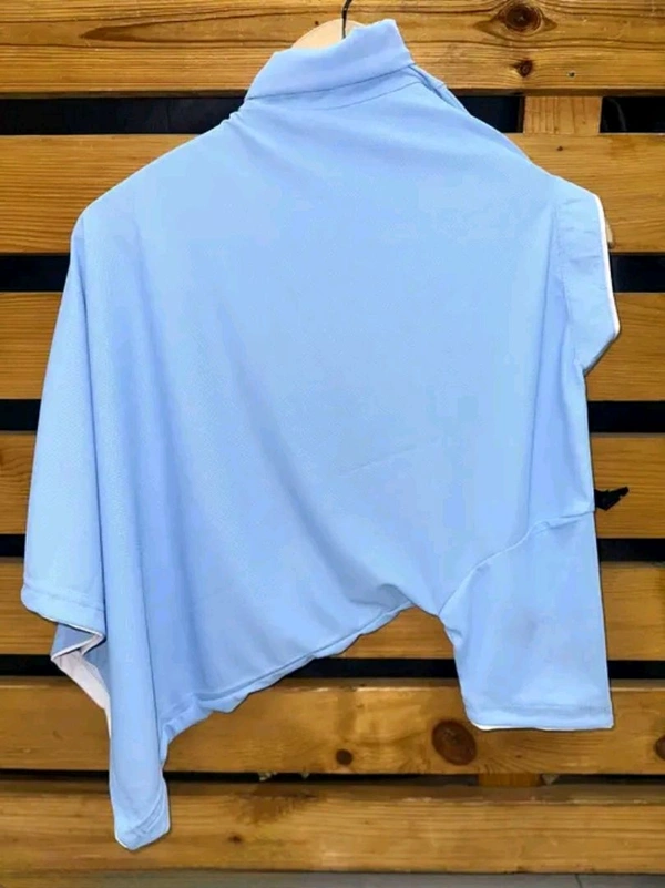 N C Half Sleeve Cotton T-shirt for Men - L, Sky Blue