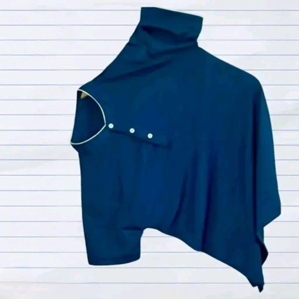 N C Men Solid Henley Neck Poly Cotton Blue T-Shirt - M, Regal Blue