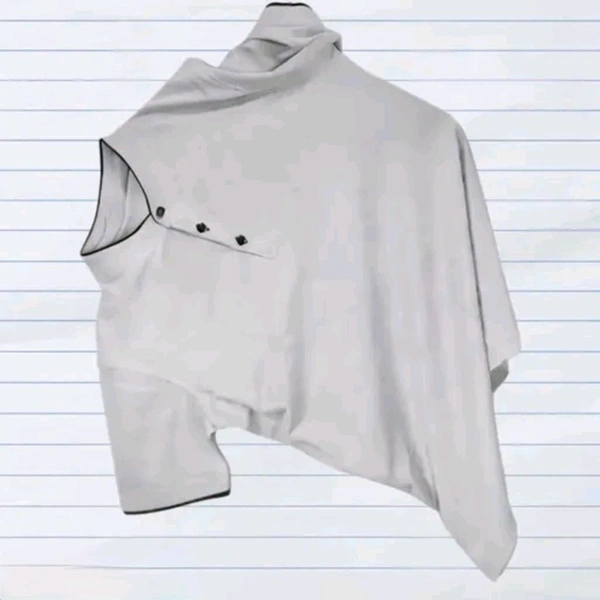 N C Men Solid Henley Neck Poly Cotton Grey T-Shirt - XL, White