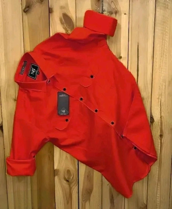 Neha Collection Double Pocket Red Casual Shirt For Men - M