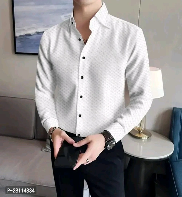 TorontoCN Men Regular Fit Popcorn Casual Shirt - L