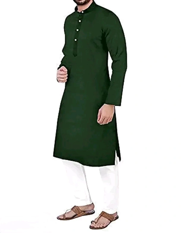 Neha Collection Men Solid Cotton Blend Kurta - L