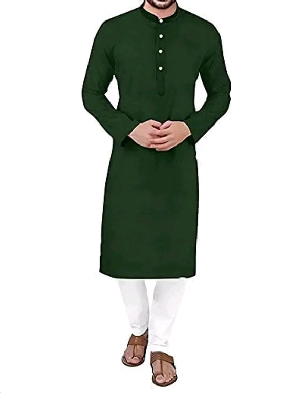 Neha Collection Men Solid Cotton Blend Kurta - L