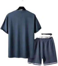 N & C Printed Men Track Suit - Silver, L, M