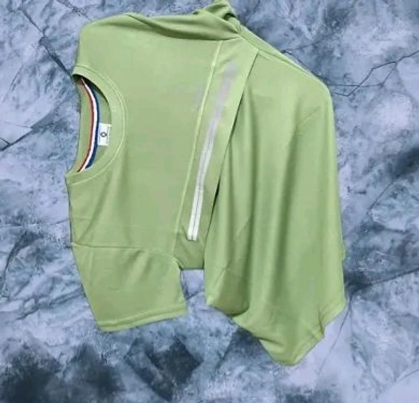N C Men Solid Round Neck Cotton Blend T-Shirt - Pastel Green, L