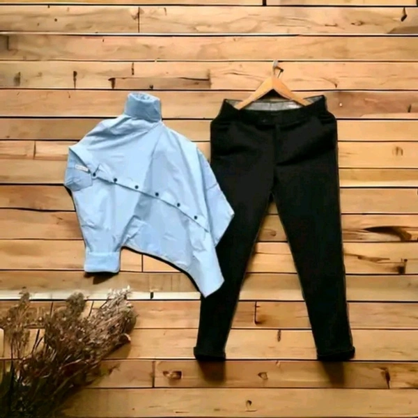 N C Cotton Shirt And Lycra Pant For Man set - M/30