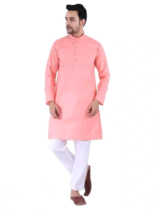 N C Mens Casual Cotton Kurta Pyjama Set - L