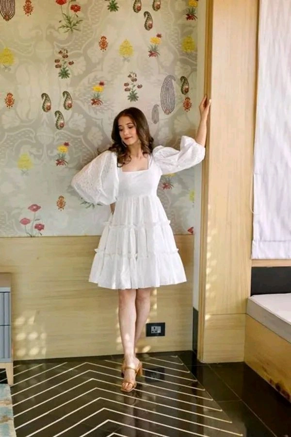 Neha Collection Ruffle Mini Party wear Dress - XL