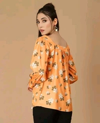 Selvia SELVIA Women's Floral Yellow Tops & Tunics - M
