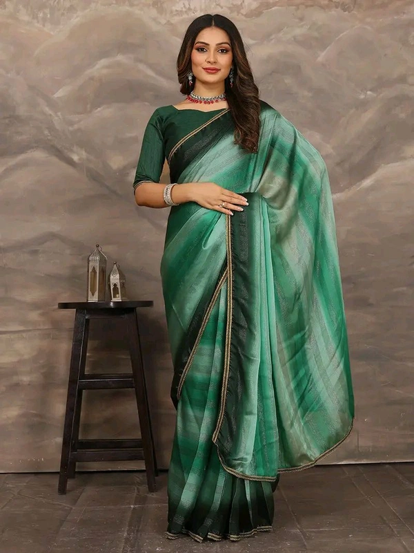 Neha Collection ready to wear double shaded Butter Silk saree With Blouse 