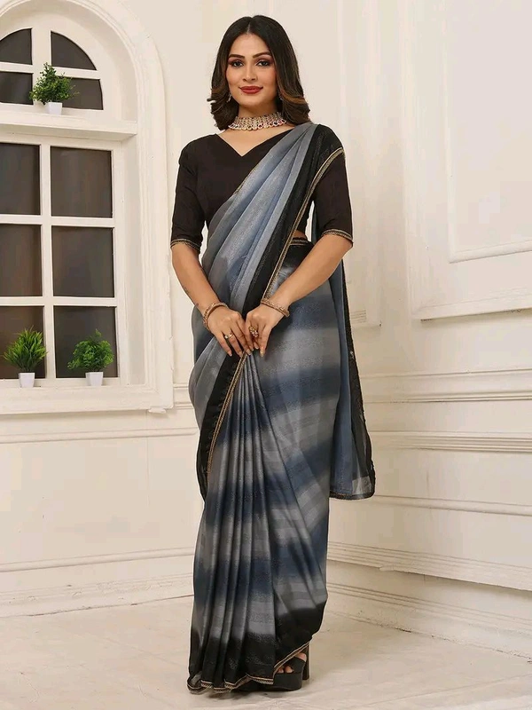 Neha Collection ready to wear double shaded Butter Silk saree With Blouse 