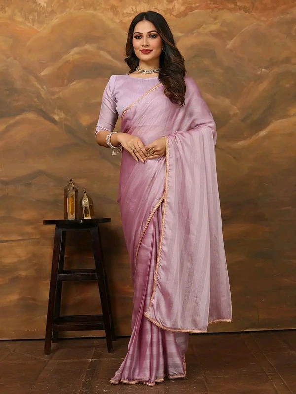 Neha Collection Ready To Wear Lavender Draped Saree with blouse
