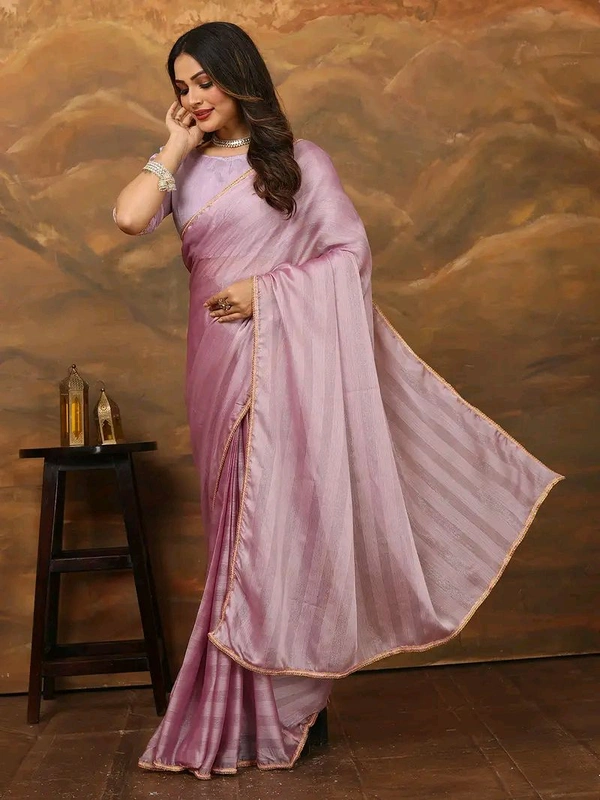 Neha Collection Ready To Wear Lavender Draped Saree with blouse