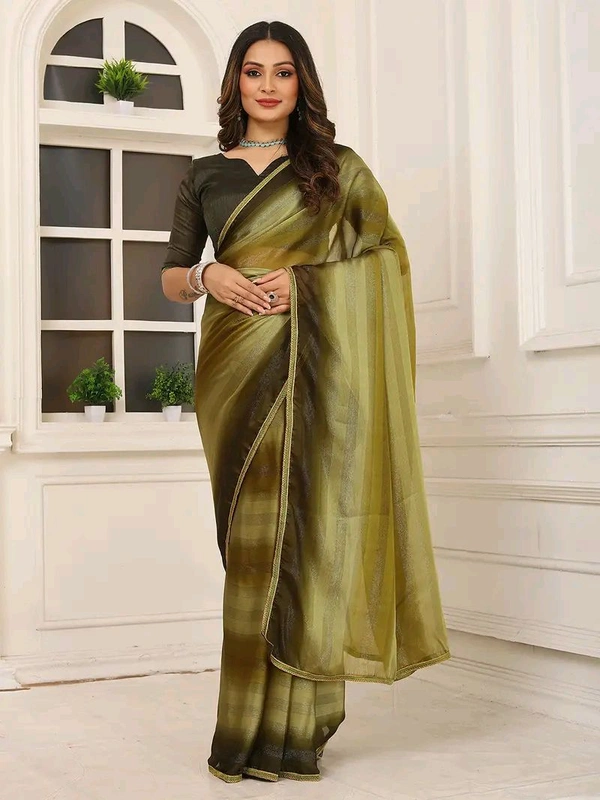 Neha Collection ready to wear double shaded Butter Silk saree With Blouse 
