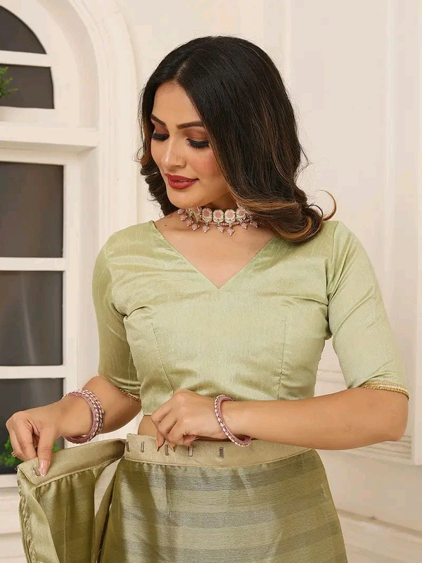 Neha Collection ready to wear double shaded Butter Silk saree With Blouse 