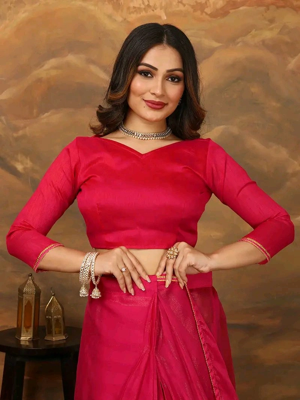 Neha Collection ready to wear Butter Silk saree With Blouse 