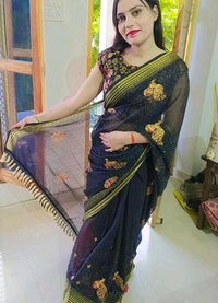 Aaruhi Art  Women's Georgette Saree With Unstitched Blouse Piece