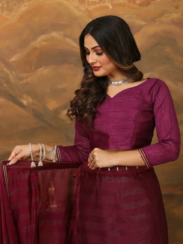 Neha Collection ready to wear Butter Silk saree With Blouse 