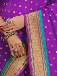 Neha Collection Violet Ethnic motif Paithani Jacquard woven saree