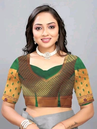 Neha Collection Rani Zari Woven Paithani Silk saree