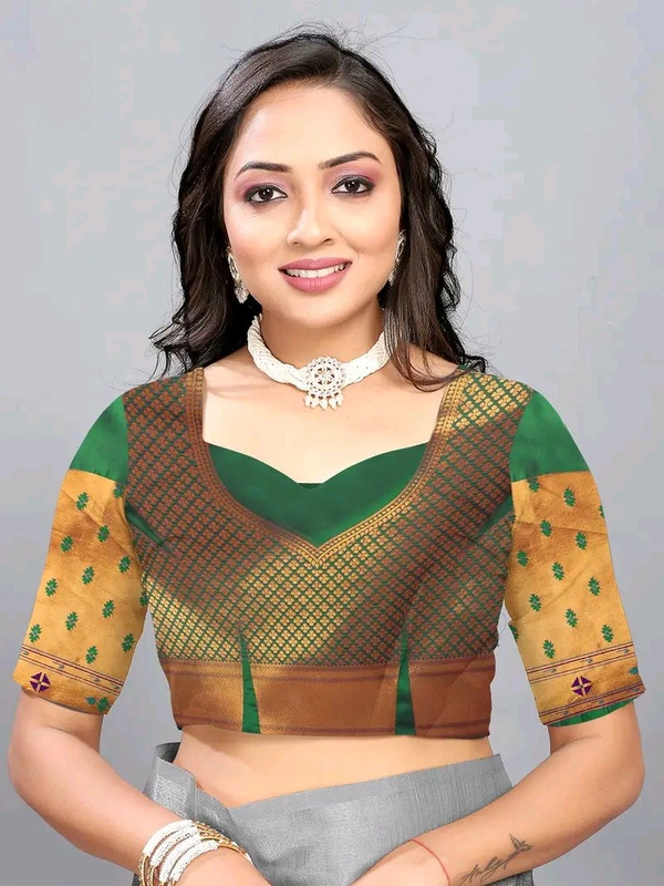 Neha Collection Rani Zari Woven Paithani Silk saree