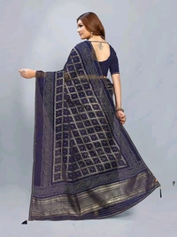 Neha Collection Blue Kota foil Patola Aasam Silk saree