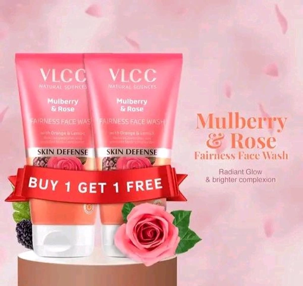 VLCC Mulberry & Rose Facewash - 150 ml (pack of 2)