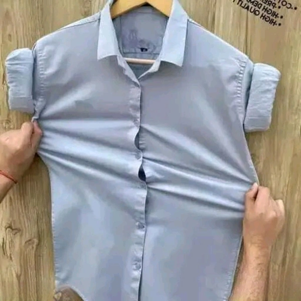 Men Regular Fit lycra Casual Sky Blue Shirt - Sky Blue, L