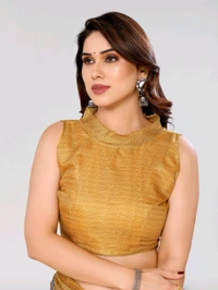 Kota Doriya Yellow Floral Printed Saree With Blouse Piece  - yellow