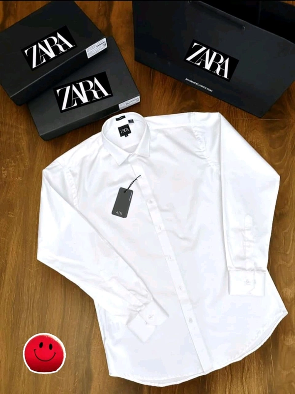 Men's Cotton Plain Full Sleeve Shirts  - L, White