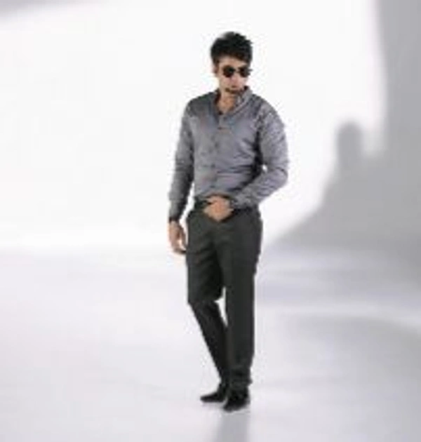 Solid Black Trousers for Men | Comfortable Viscose - 30