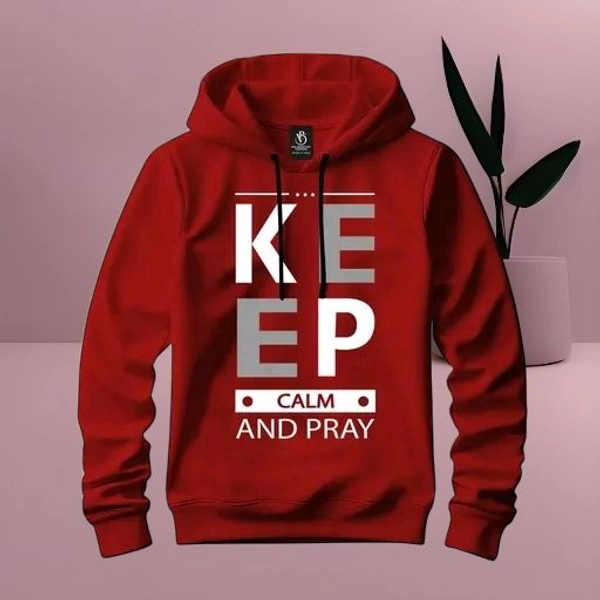 Stylish Men's Printed Hoodie - Comfort & Fashion Combined - Red, S