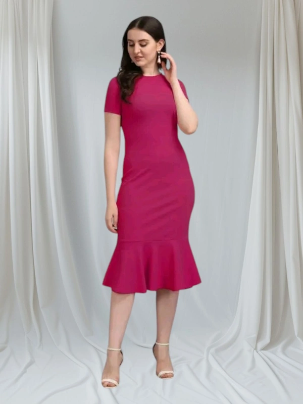 Neha Collection Trendy Stylish Bodycon Dresses One Piece For Women - Pink, L