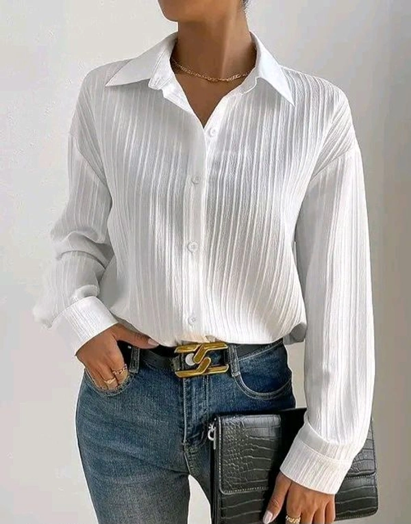 Trendy Sensational Women Shirts  - White, S