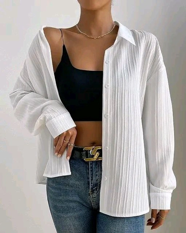 Trendy Sensational Women Shirts  - White, S