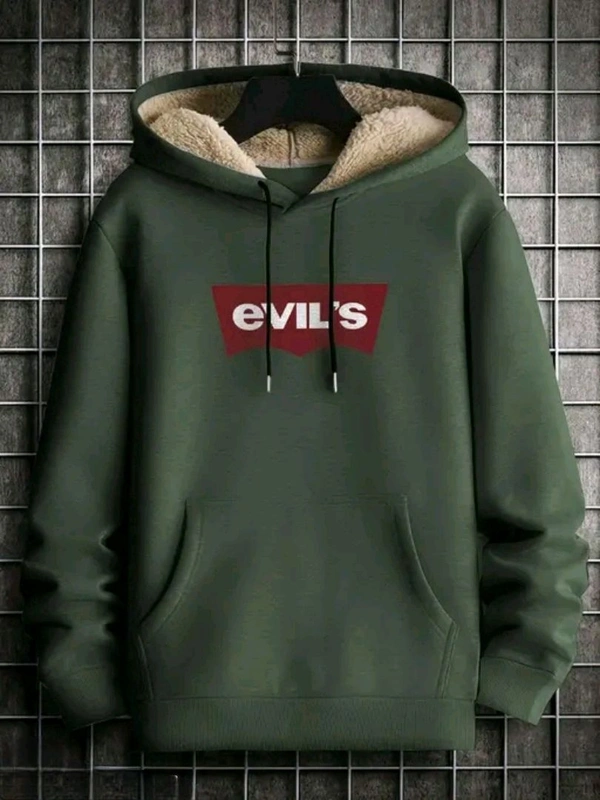 Men's Hooded Neck Green Sweatshirt | Trendy Hoodie - S