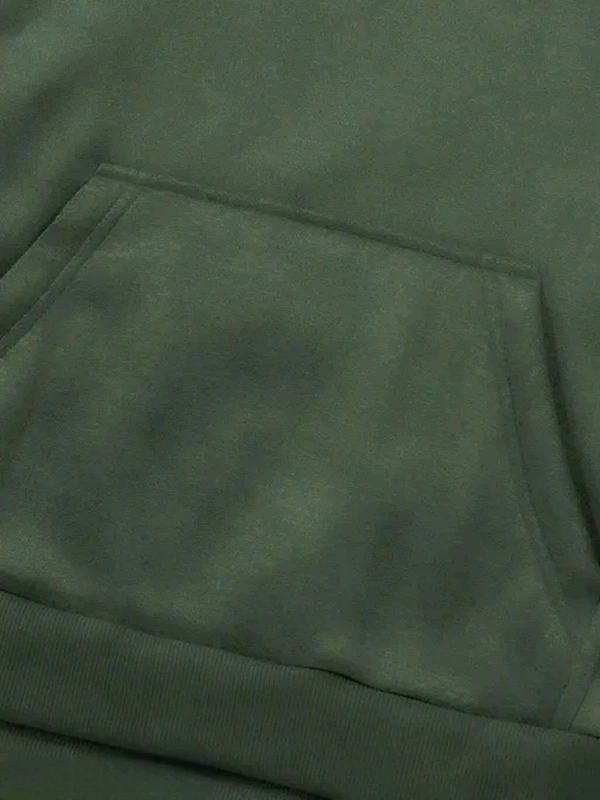 Men's Hooded Neck Green Sweatshirt | Trendy Hoodie - M