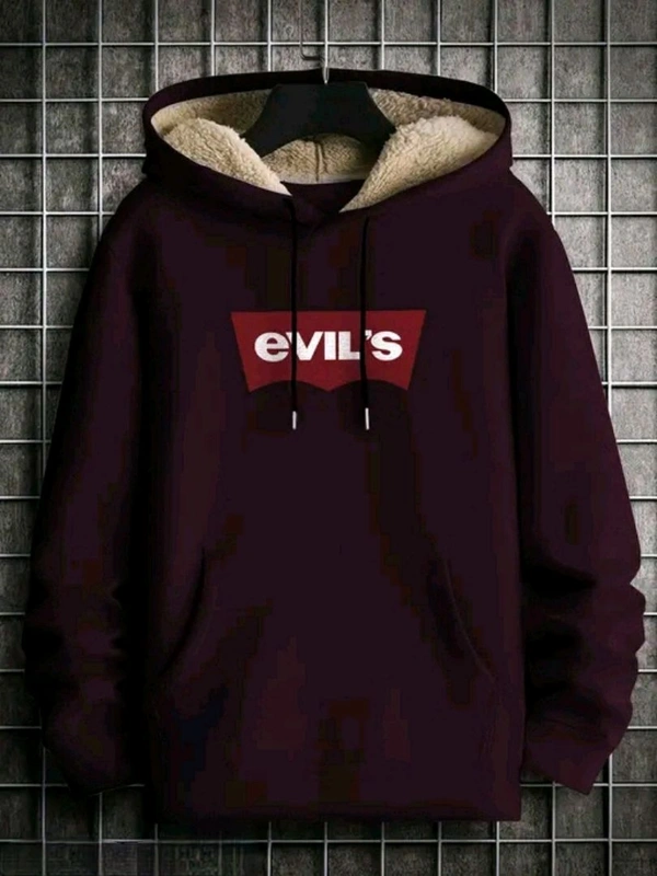 Men's Hooded Neck Purple Sweatshirt | Trendy Hoodie - XXL