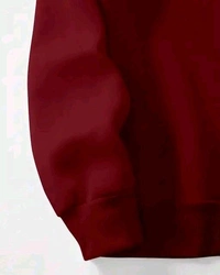 Men's Fleece Solid Half Zipper Stylish Red Sweatshirt - L